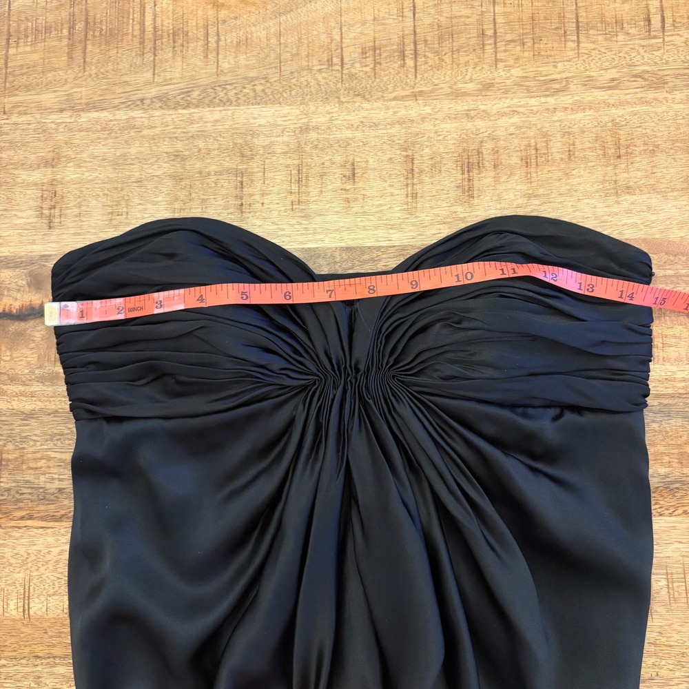 Laundry Silk Gown 2 Formal Strapless Ruched Hollywood Glam Black Tie Wedding - Picture 13 of 16